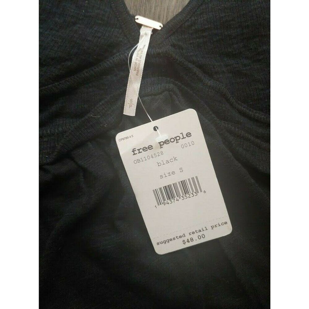 NEW Free People Zinia Babydoll Tank Black  Women's Size Small - Picture 5 of 5